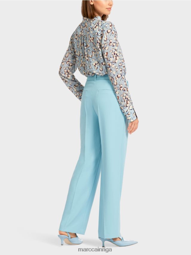 apģērbs atmosfēras zils VRBHXD734 Marc Cain vieglas bikses ar presētām krokām