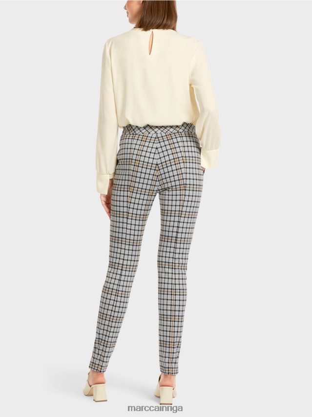 apģērbs atmosfēras zils VRBHXD735 Marc Cain pārbaudītas bikses ar sānu caurulēm