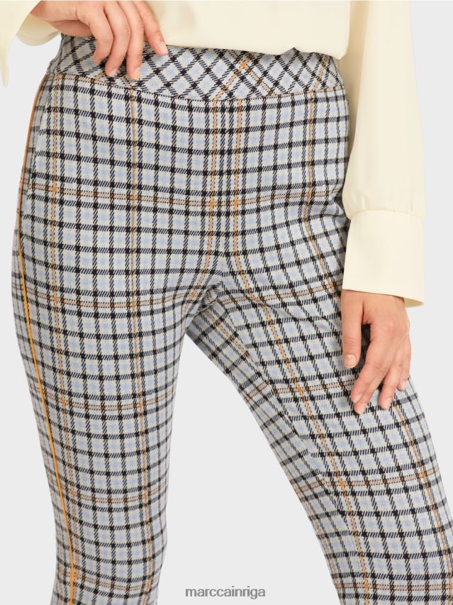 apģērbs atmosfēras zils VRBHXD735 Marc Cain pārbaudītas bikses ar sānu caurulēm