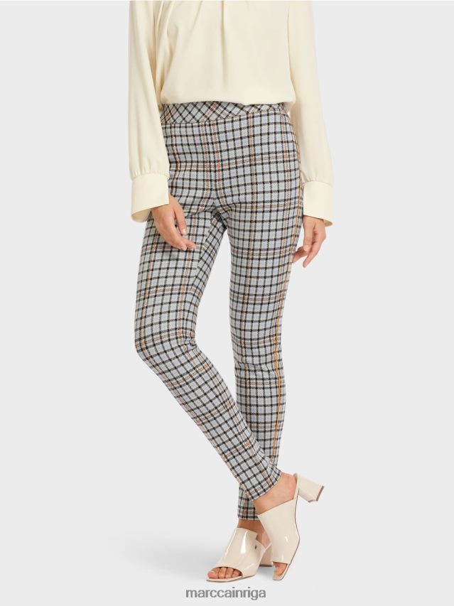 apģērbs atmosfēras zils VRBHXD735 Marc Cain pārbaudītas bikses ar sānu caurulēm