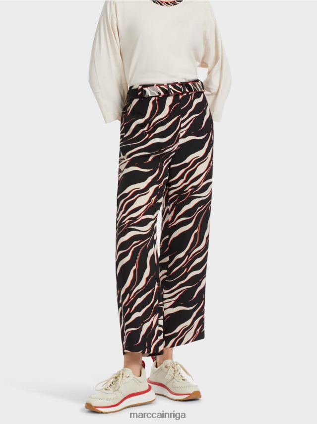 apģērbs campari VRBHXD541 Marc Cain platas wukari bikses ar leo apdruku