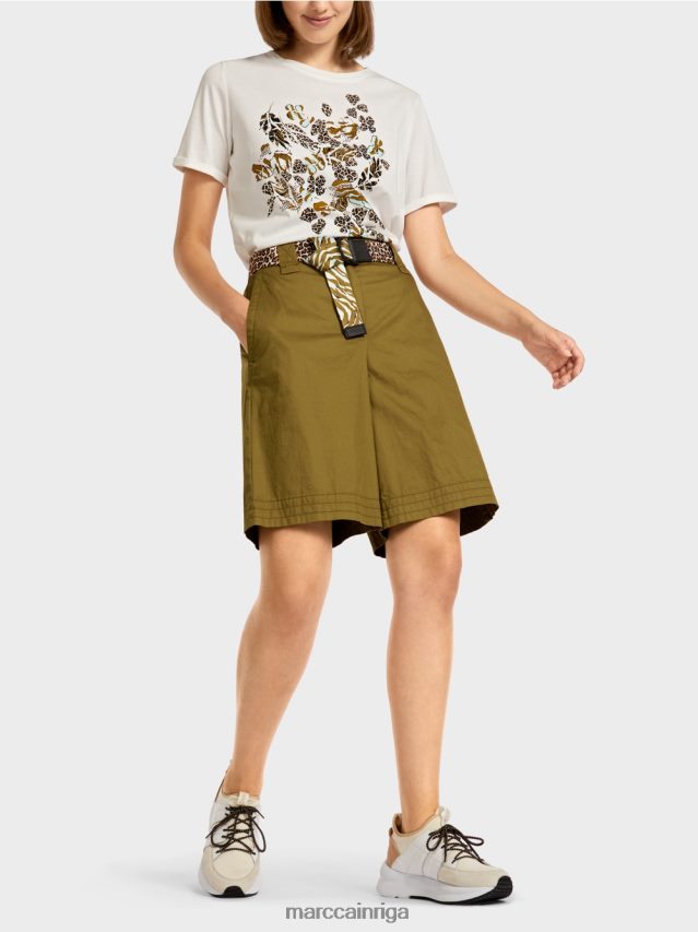 apģērbs dzeltena olīva VRBHXD707 Marc Cain \"pārdomāt kopā\" ​​šorti