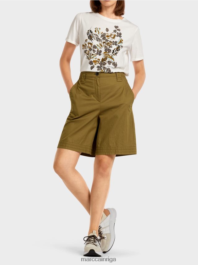 apģērbs dzeltena olīva VRBHXD707 Marc Cain \"pārdomāt kopā\" ​​šorti