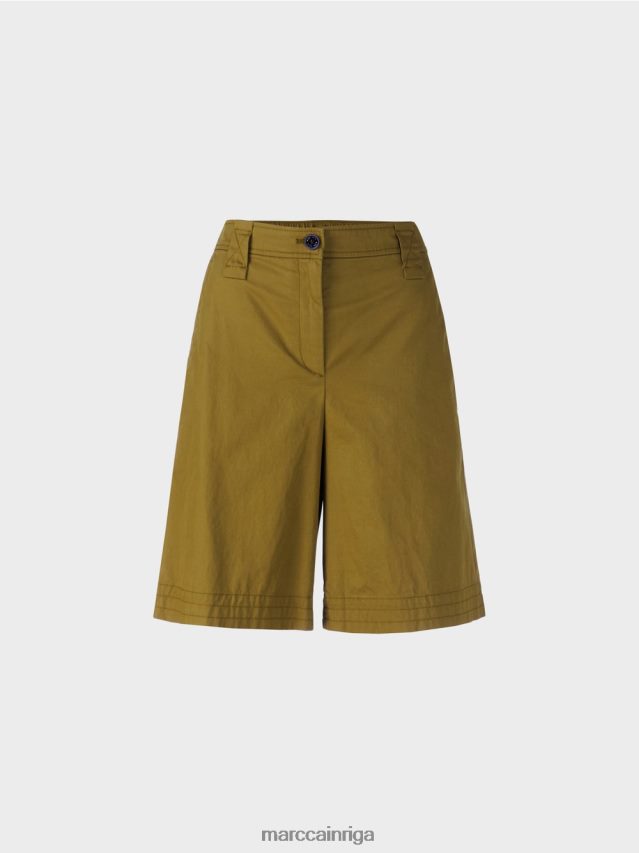 apģērbs dzeltena olīva VRBHXD707 Marc Cain \"pārdomāt kopā\" ​​šorti