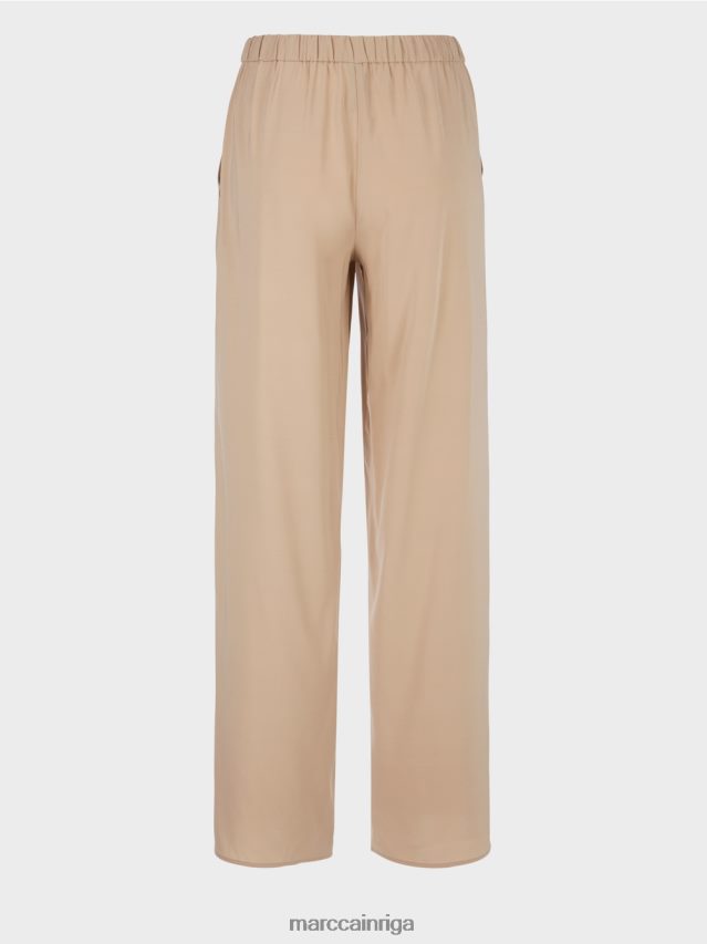 apģērbs dziļas smiltis VRBHXD632 Marc Cain elastīgas zīda bikses