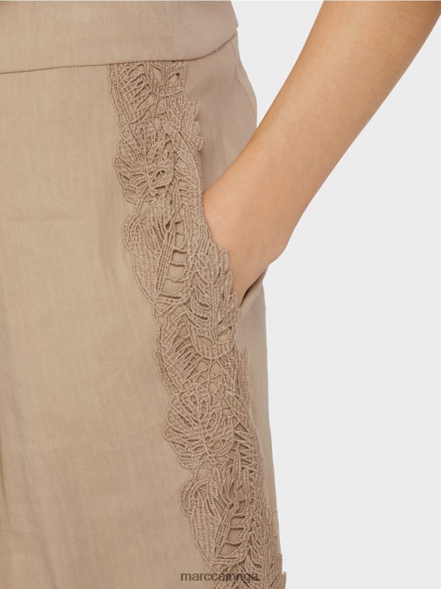 apģērbs dziļas smiltis VRBHXD636 Marc Cain šorti ar mežģīņu bizi