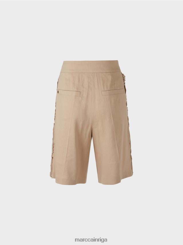 apģērbs dziļas smiltis VRBHXD636 Marc Cain šorti ar mežģīņu bizi