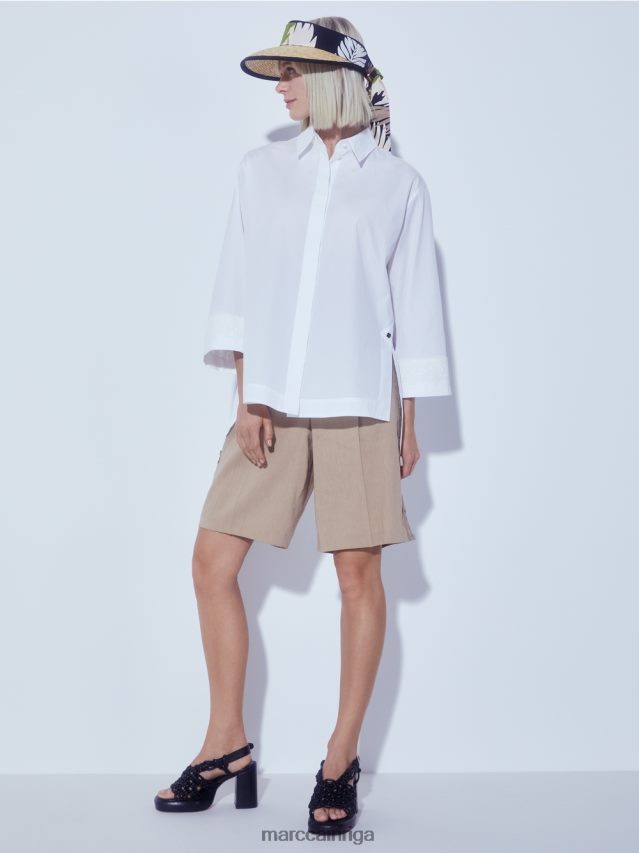 apģērbs dziļas smiltis VRBHXD636 Marc Cain šorti ar mežģīņu bizi