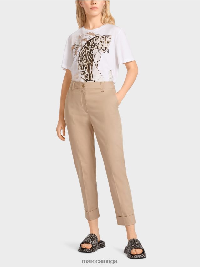 apģērbs dziļas smiltis VRBHXD664 Marc Cain franca bikses ar kroku un aproci