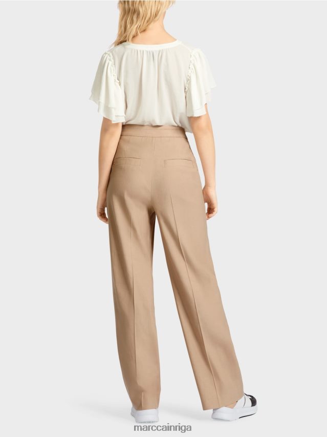 apģērbs dziļas smiltis VRBHXD673 Marc Cain wukari lina un viskozes bikses