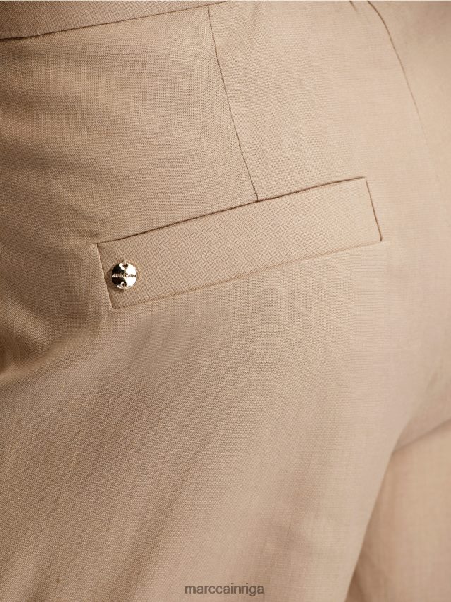 apģērbs dziļas smiltis VRBHXD673 Marc Cain wukari lina un viskozes bikses