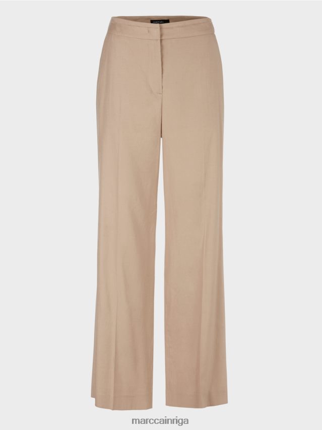 apģērbs dziļas smiltis VRBHXD673 Marc Cain wukari lina un viskozes bikses