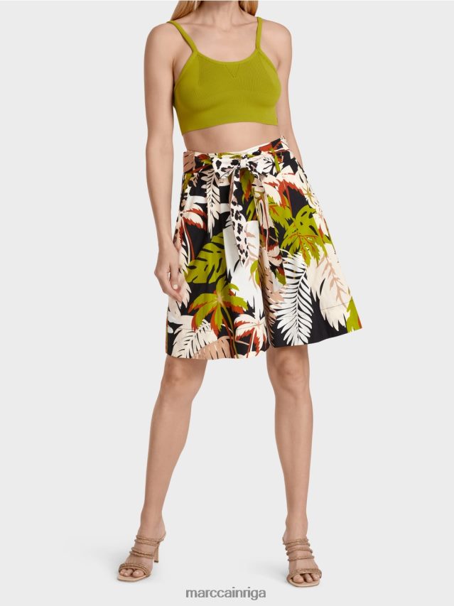 apģērbs dziļi olīvzaļa VRBHXD641 Marc Cain papīra maisiņu stila šorti