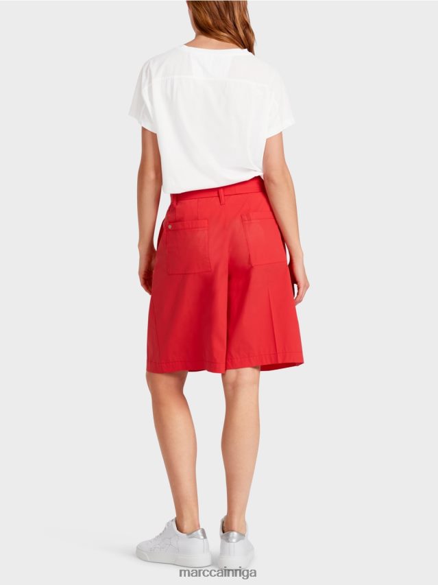 apģērbs dziļi sarkans VRBHXD611 Marc Cain papīra maisiņu stila šorti