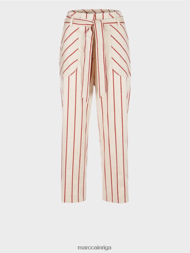 apģērbs dziļi sarkans VRBHXD612 Marc Cain bikses papīra maisiņu stilā