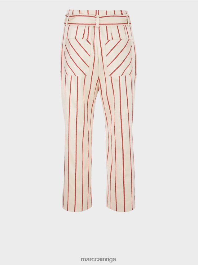 apģērbs dziļi sarkans VRBHXD612 Marc Cain bikses papīra maisiņu stilā