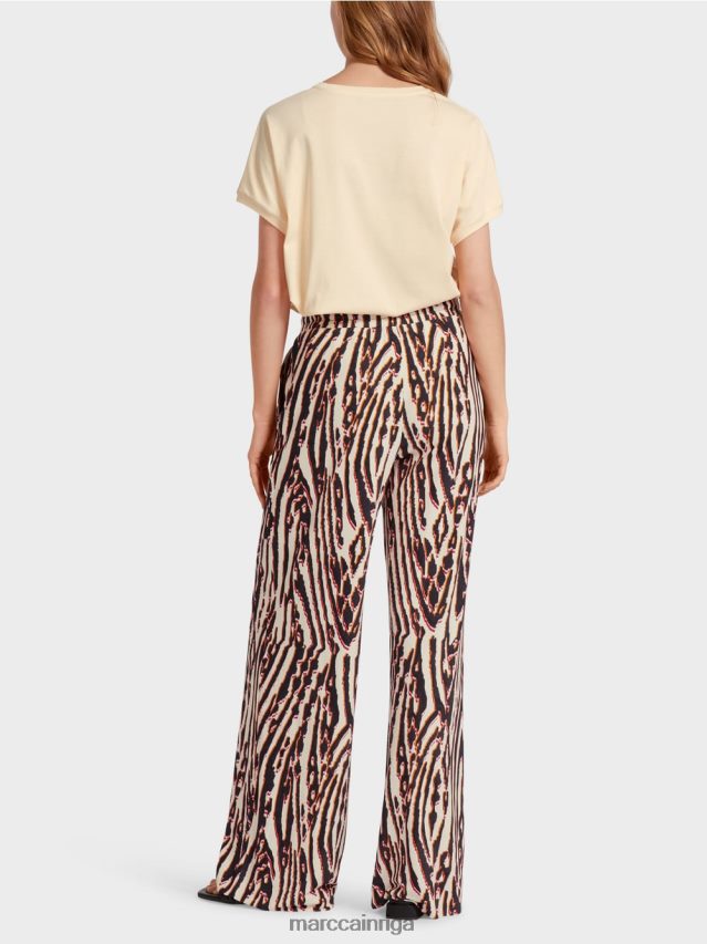 apģērbs dziļi sarkans VRBHXD614 Marc Cain kroku bikses ar skriešanas jostasvietu