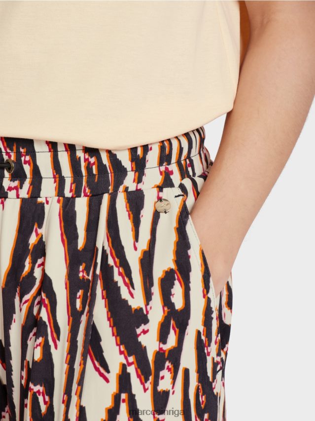 apģērbs dziļi sarkans VRBHXD614 Marc Cain kroku bikses ar skriešanas jostasvietu