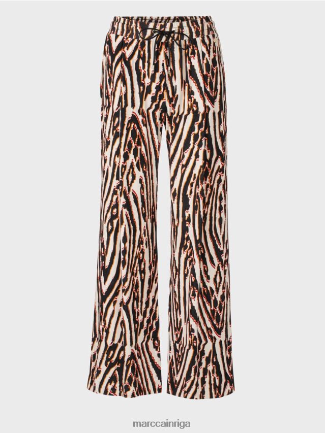 apģērbs dziļi sarkans VRBHXD614 Marc Cain kroku bikses ar skriešanas jostasvietu