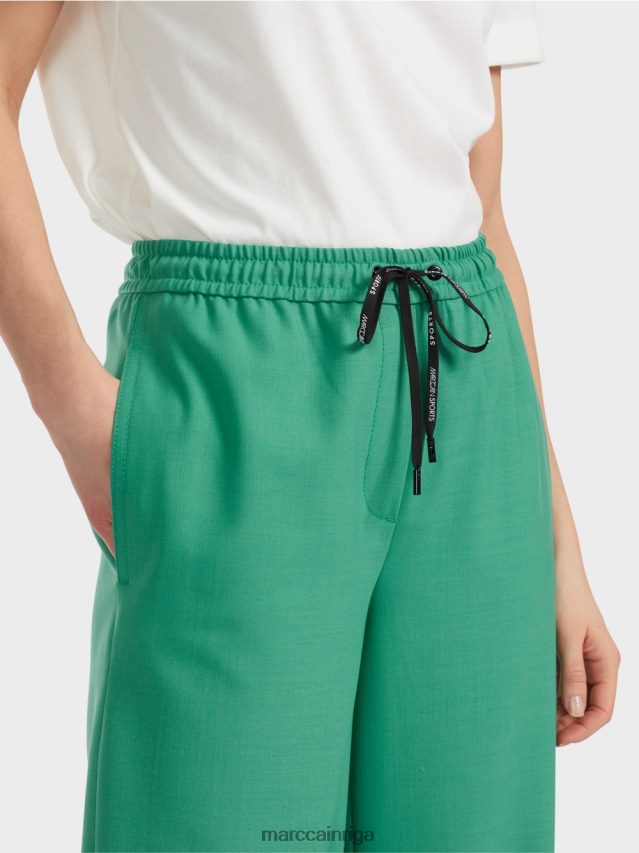 apģērbs emalja VRBHXD525 Marc Cain welby platas bikses ar aukliņu jostasvietā
