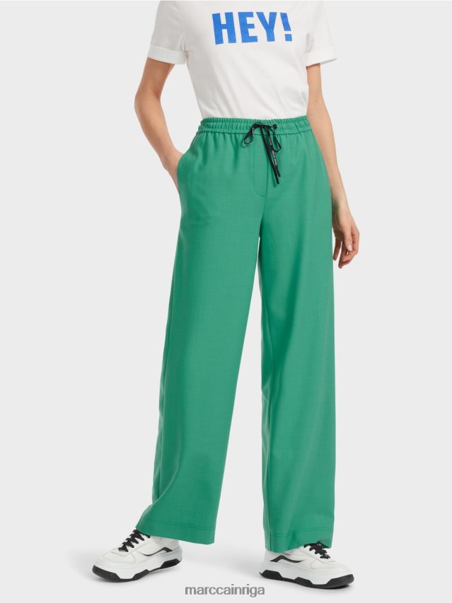 apģērbs emalja VRBHXD525 Marc Cain welby platas bikses ar aukliņu jostasvietā