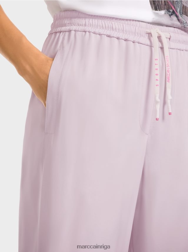 apģērbs gaiša lavanda VRBHXD682 Marc Cain brīvas bikses ar skriešanas jostasvietu