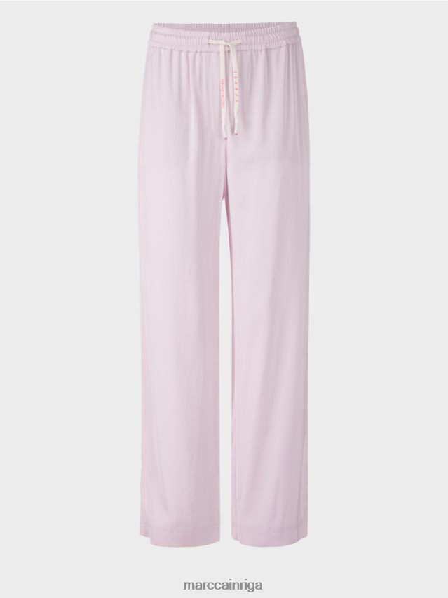 apģērbs gaiša lavanda VRBHXD682 Marc Cain brīvas bikses ar skriešanas jostasvietu