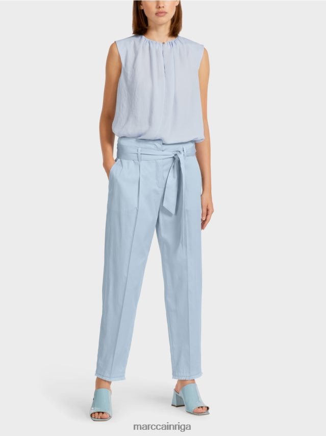 apģērbs gaiši pūderzils VRBHXD691 Marc Cain bikses papīra maisiņu stilā