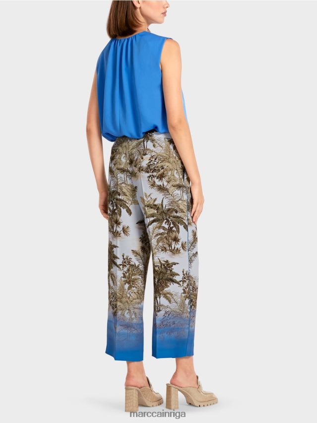 apģērbs gaiši pūderzils VRBHXD693 Marc Cain bikses ar plaukstu dizainu