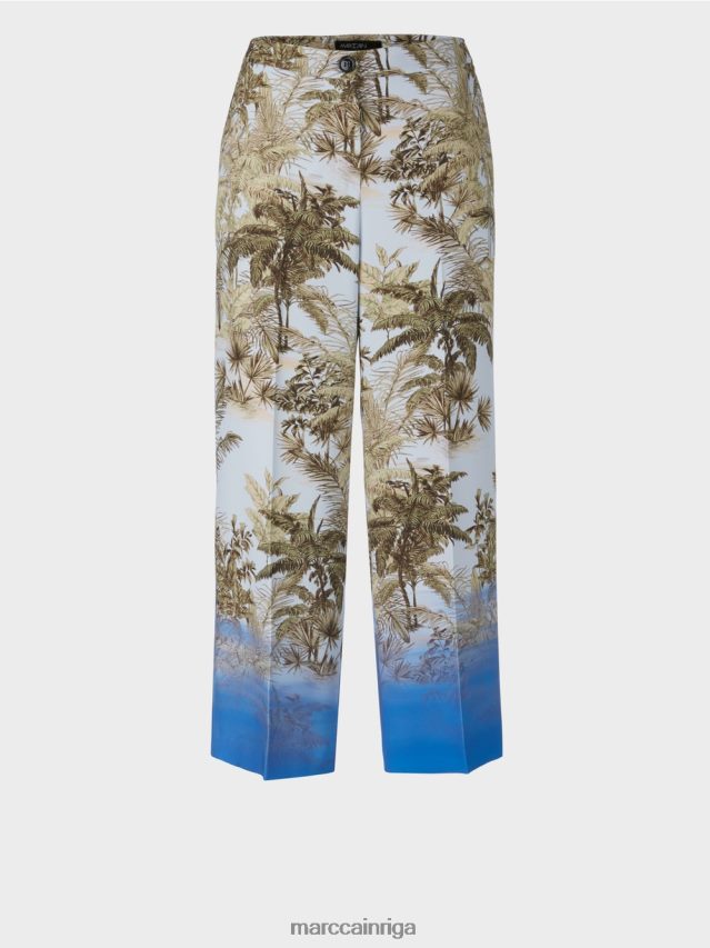 apģērbs gaiši pūderzils VRBHXD693 Marc Cain bikses ar plaukstu dizainu