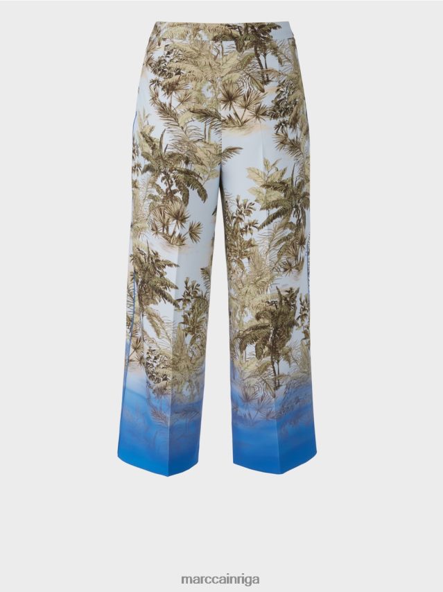 apģērbs gaiši pūderzils VRBHXD693 Marc Cain bikses ar plaukstu dizainu