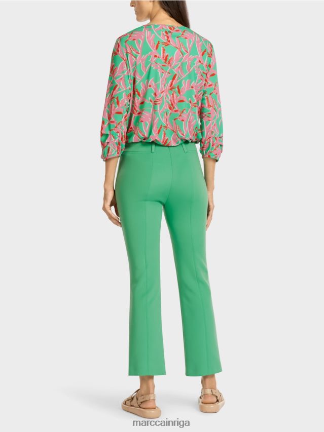 apģērbs gaišs skuķis VRBHXD701 Marc Cain klasiskas bikses ar presētām krokām