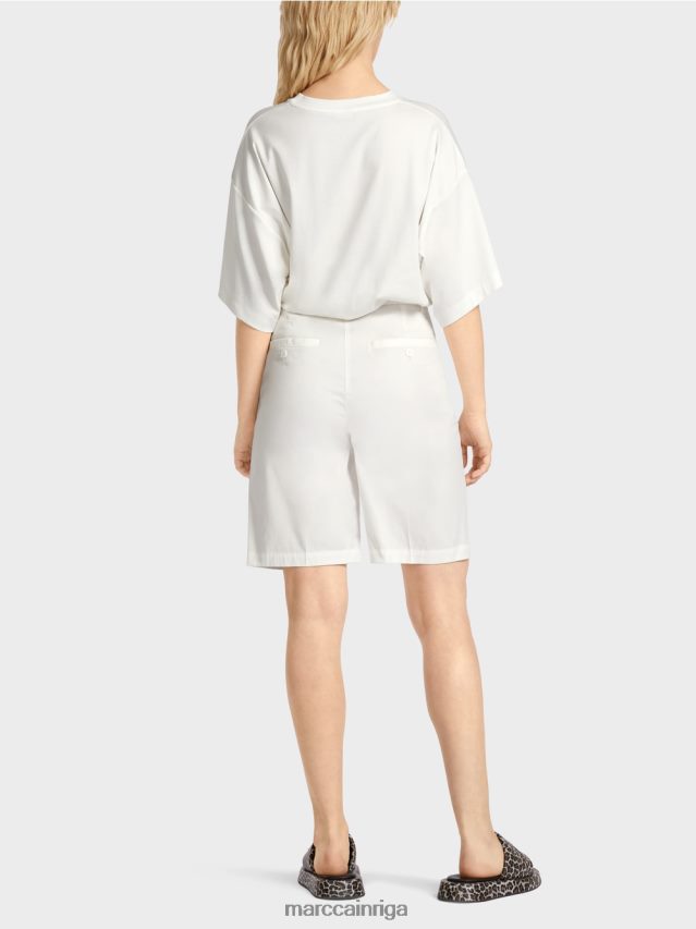 apģērbs gandrīz balts VRBHXD679 Marc Cain smalki šorti sievišķīgā piegriezumā