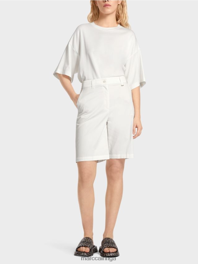 apģērbs gandrīz balts VRBHXD679 Marc Cain smalki šorti sievišķīgā piegriezumā