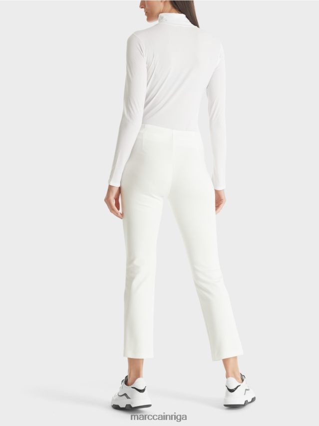 apģērbs gandrīz balts VRBHXD741 Marc Cain elastīgas bikses ar auklas caurulēm