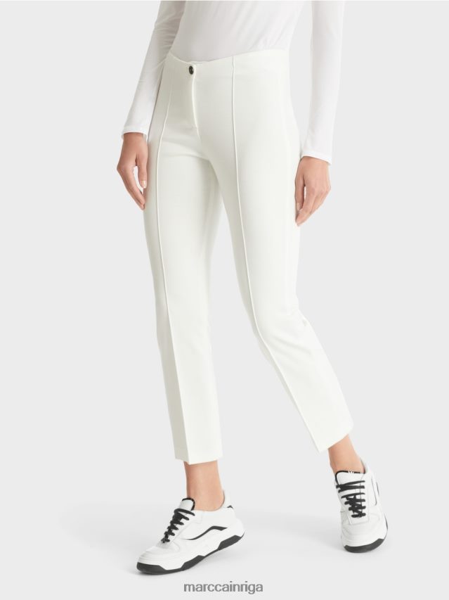 apģērbs gandrīz balts VRBHXD741 Marc Cain elastīgas bikses ar auklas caurulēm