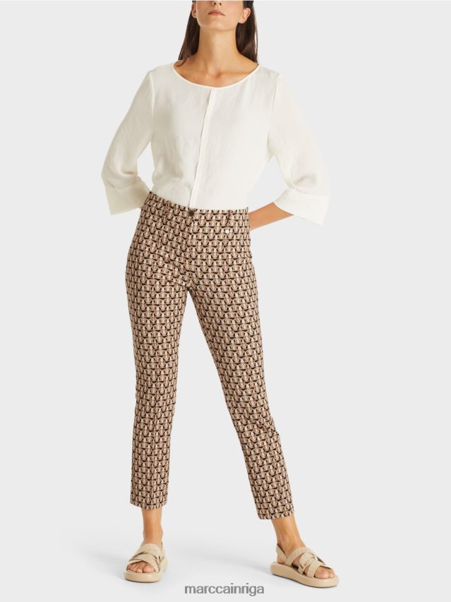 apģērbs granola VRBHXD730 Marc Cain sydney stretch auduma bikses - leo head