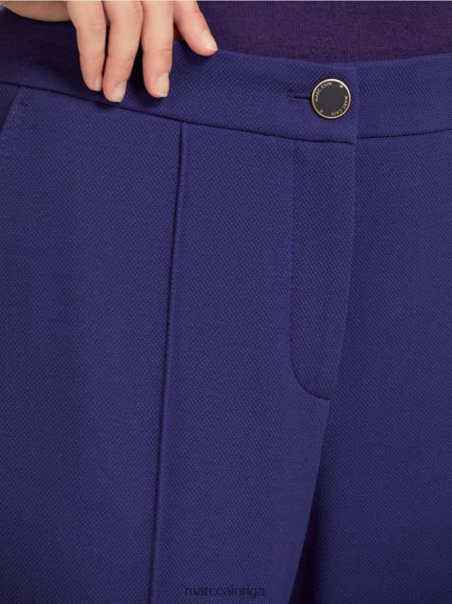 apģērbs karaliski violets VRBHXD731 Marc Cain bikses ar platu kāju