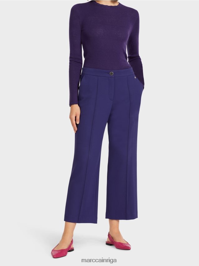 apģērbs karaliski violets VRBHXD731 Marc Cain bikses ar platu kāju