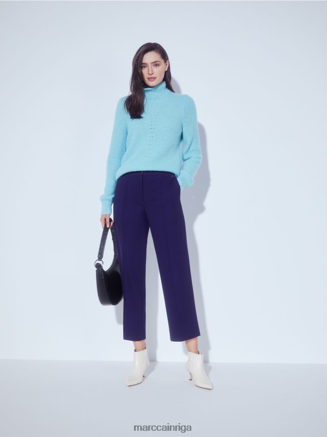 apģērbs karaliski violets VRBHXD731 Marc Cain bikses ar platu kāju