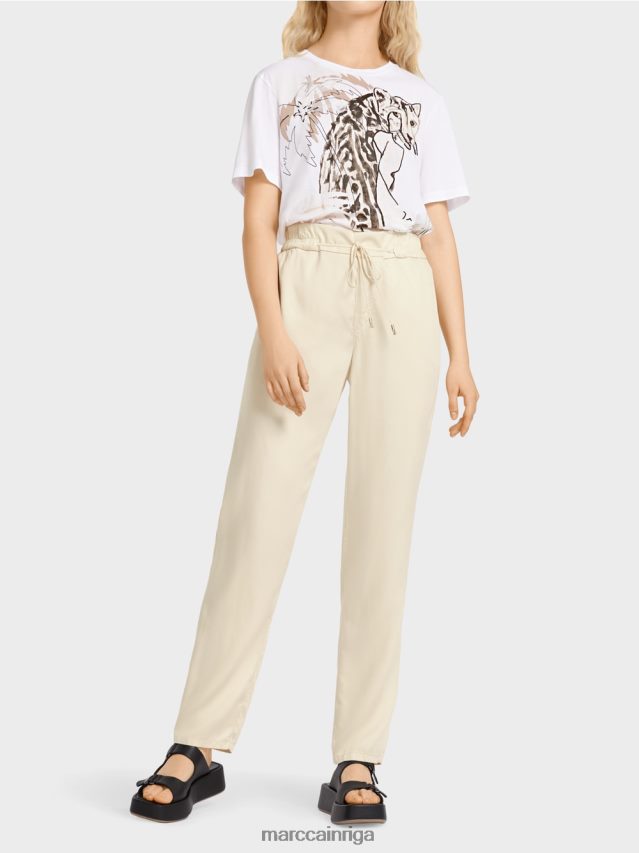 apģērbs krēms VRBHXD649 Marc Cain rivera \"pārdomāt kopā\" ​​bikses