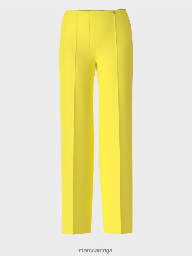 apģērbs mīksts citrons VRBHXD583 Marc Cain bikšu uztvērējs ar pinuma svītrām