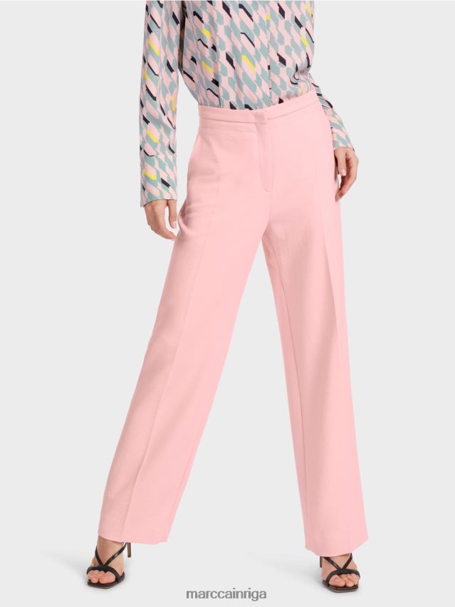 apģērbs mīksts pulveris rozā VRBHXD584 Marc Cain platas krokas bikses wukari