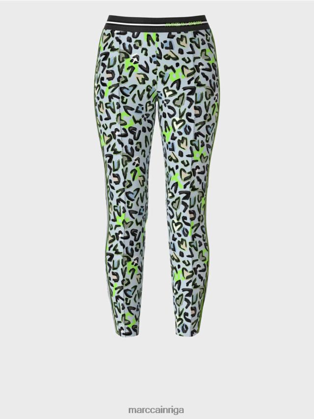 apģērbs mīksts pulveris zils VRBHXD562 Marc Cain šauras bikses sofija ar visu apdruku