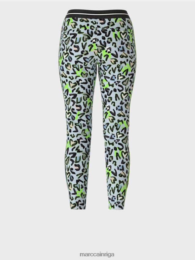 apģērbs mīksts pulveris zils VRBHXD562 Marc Cain šauras bikses sofija ar visu apdruku