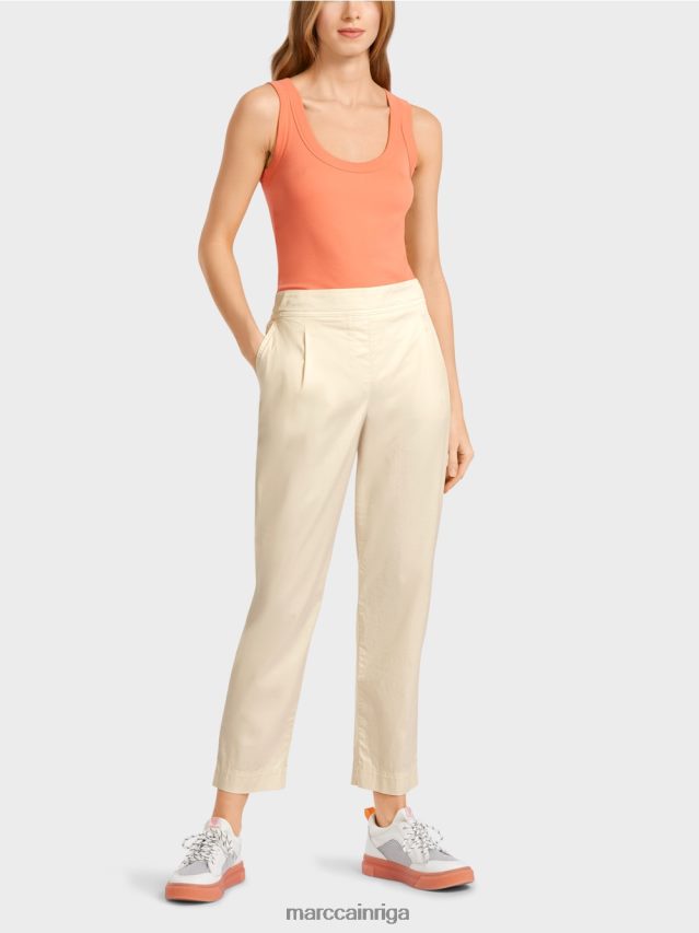 apģērbs mīksts veļa VRBHXD621 Marc Cain bikses ar ielocēm un elastīgu jostasvietu