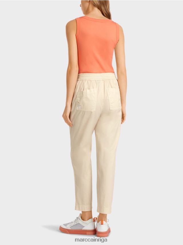 apģērbs mīksts veļa VRBHXD621 Marc Cain bikses ar ielocēm un elastīgu jostasvietu