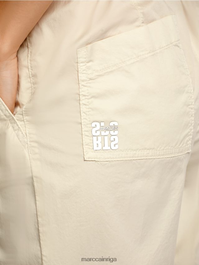 apģērbs mīksts veļa VRBHXD621 Marc Cain bikses ar ielocēm un elastīgu jostasvietu