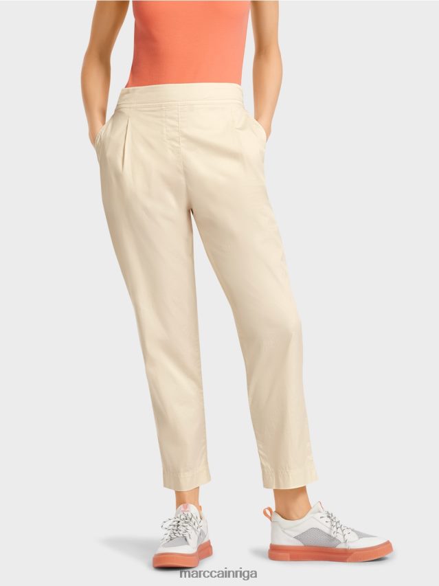 apģērbs mīksts veļa VRBHXD621 Marc Cain bikses ar ielocēm un elastīgu jostasvietu