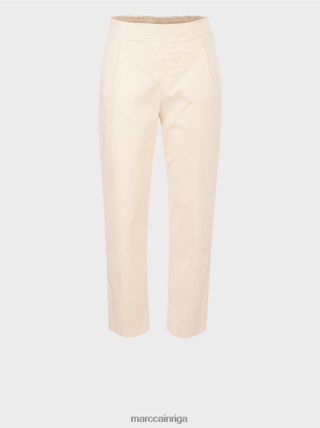 apģērbs mīksts veļa VRBHXD621 Marc Cain bikses ar ielocēm un elastīgu jostasvietu